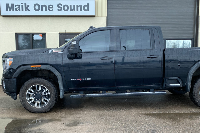 GMC 2020 2500HD with professional window tint in North Bay